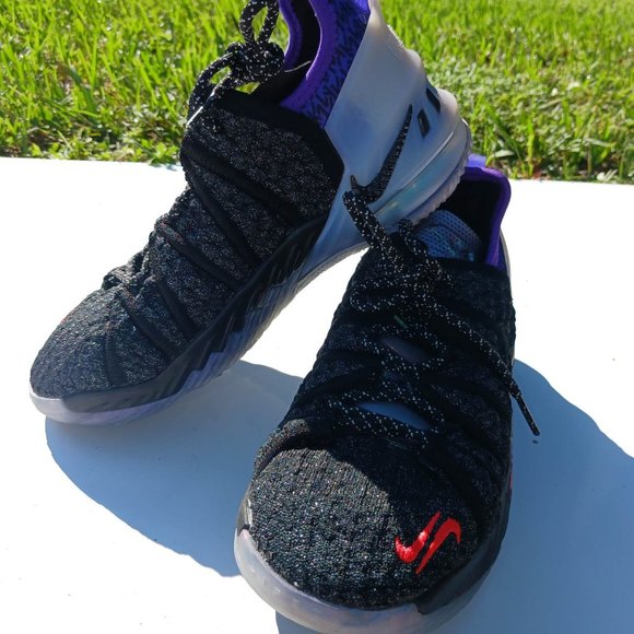 Nike LeBron XVIII NRG GS Size 4Y Black Bright Crimson Youth Woman Kids - Picture 2 of 16